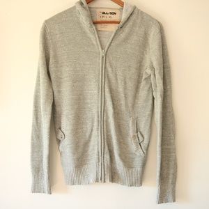 All-Son Heather Grey Hoodie S